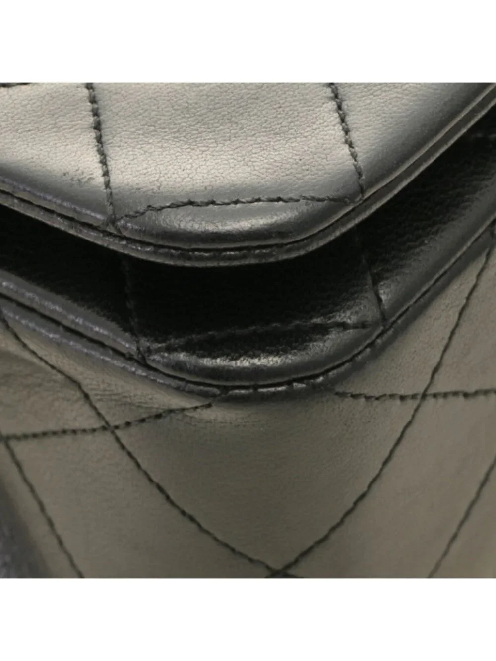 Chanel Quilted 23 Turnlock Full Flap Chain Shoulder Bag Black Lambskin